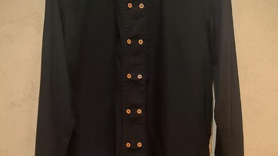 Chemise noire HOMME DIESEL à double boutons