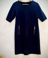 Robe bleue en daim Cortefiel mi-saison