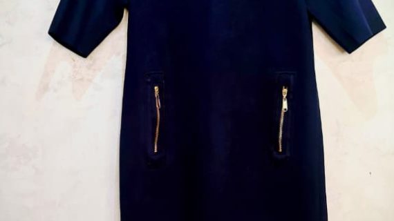 Robe bleue en daim Cortefiel mi-saison
