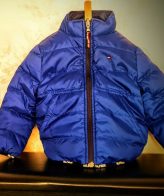 Doudoune Tommy bleue réversible