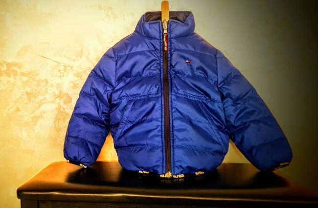 Doudoune Tommy bleue réversible