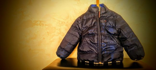 Doudoune Tommy bleue réversible